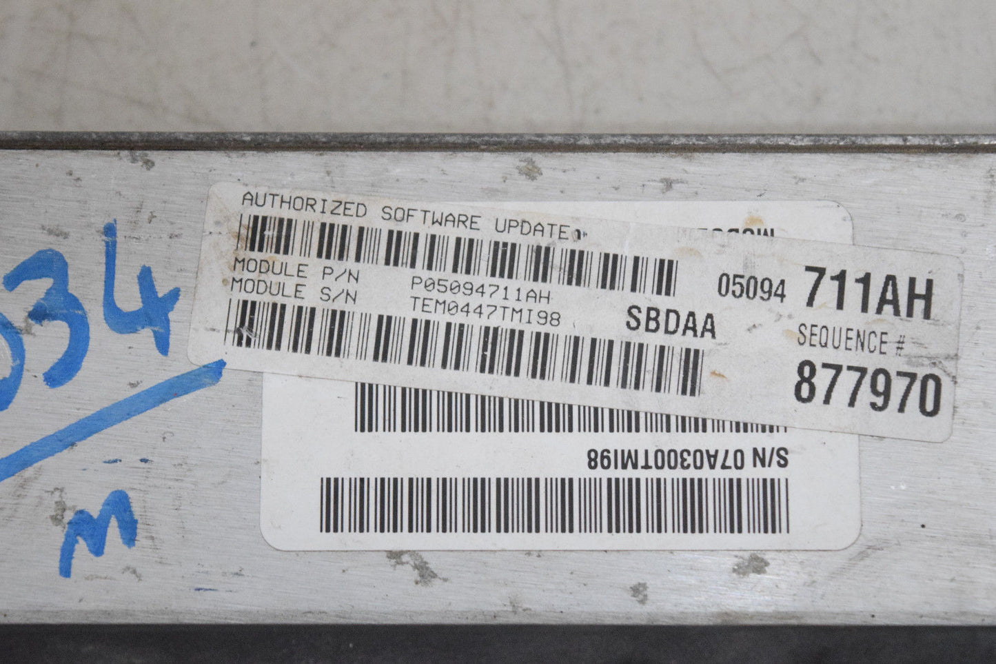 07 DODGE DURANGO RAM 1500 ASPEN ECU ECM ENGINE COMPUTER P05094711AH