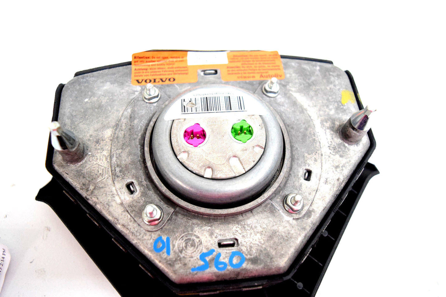 01 02 VOLVO S60 S70 DRIVER AIRBAG