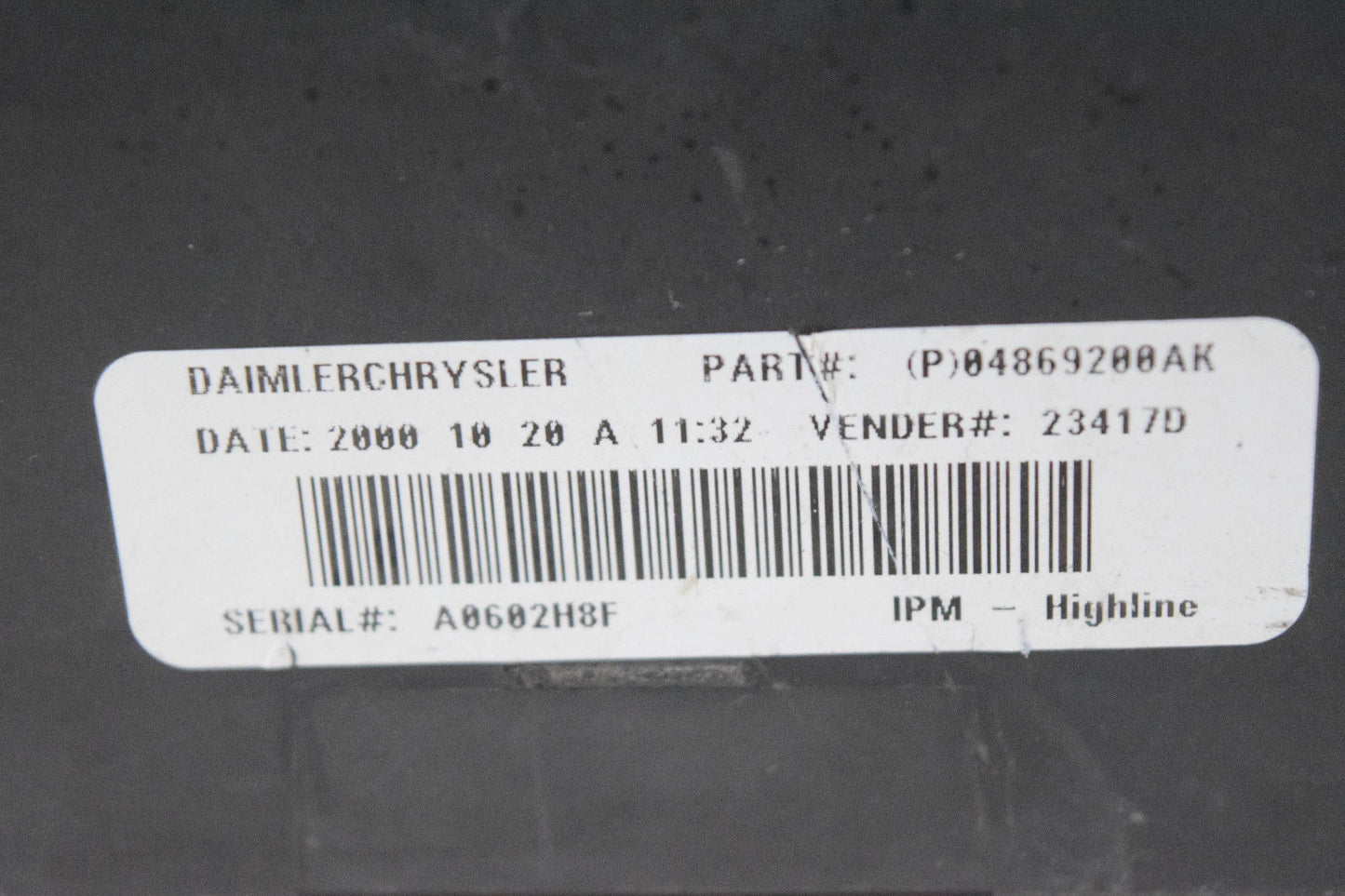 01 02 03 CHRYSLER TOWN AND COUNTRY CARAVAN INTERGRATED POWER MODULE OEM