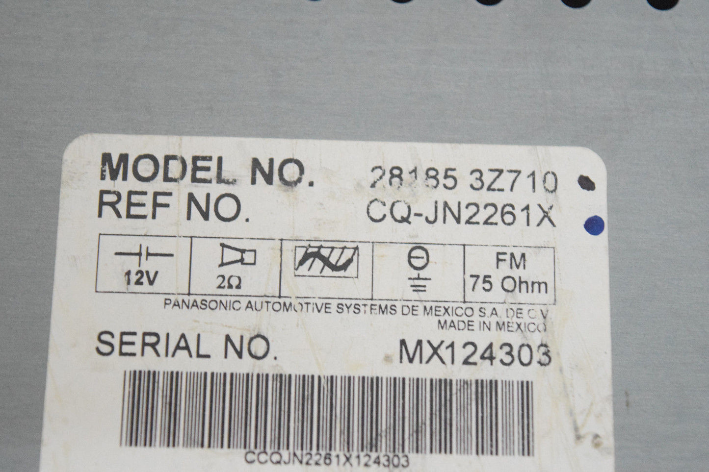 02 03 NISSAN ALTIMA RADIO CD PLAYER OEM