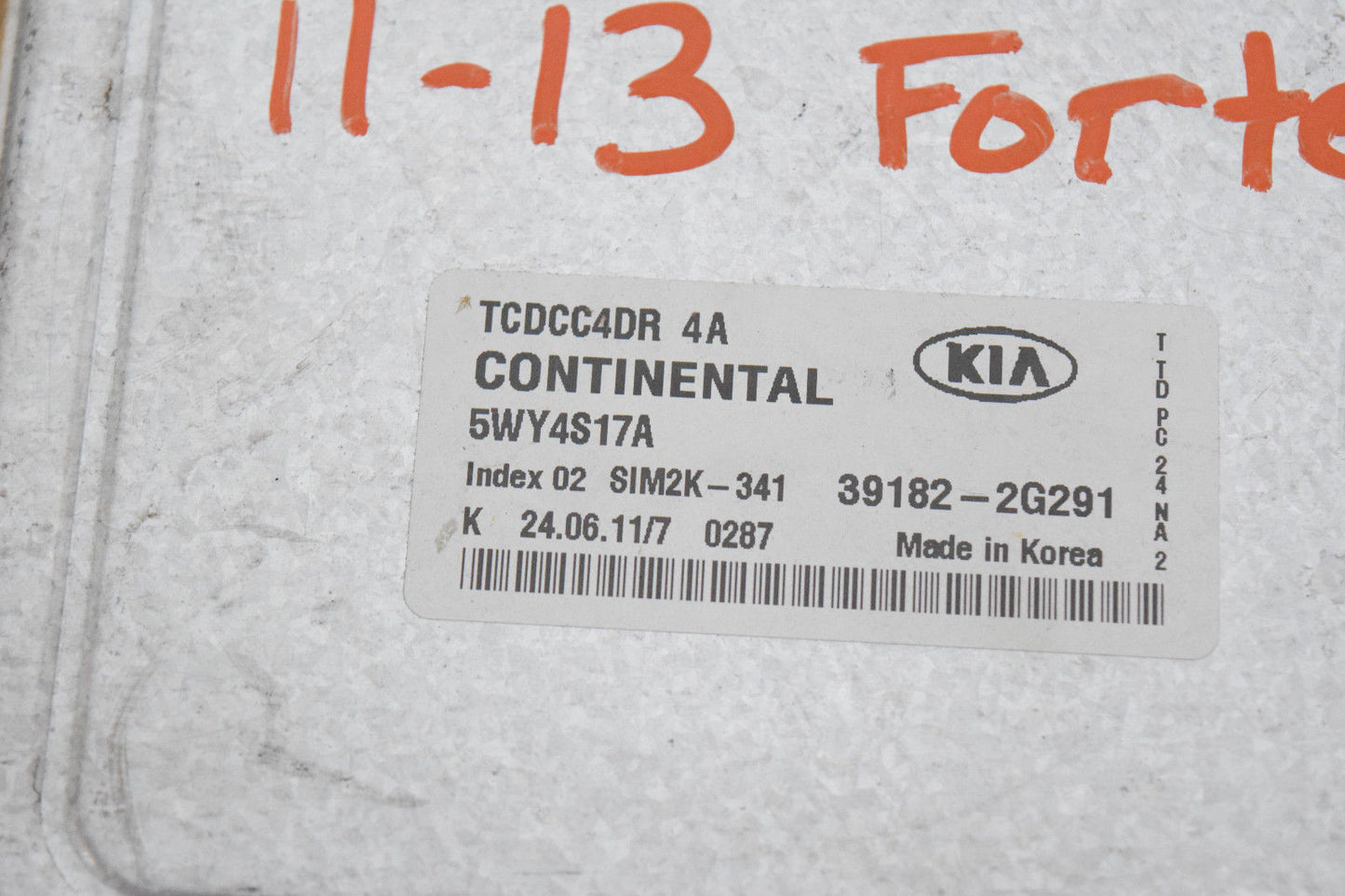 11 12 13 KIA FORTE ECU ECM ENGINE CONTROL MODULE 391822G291