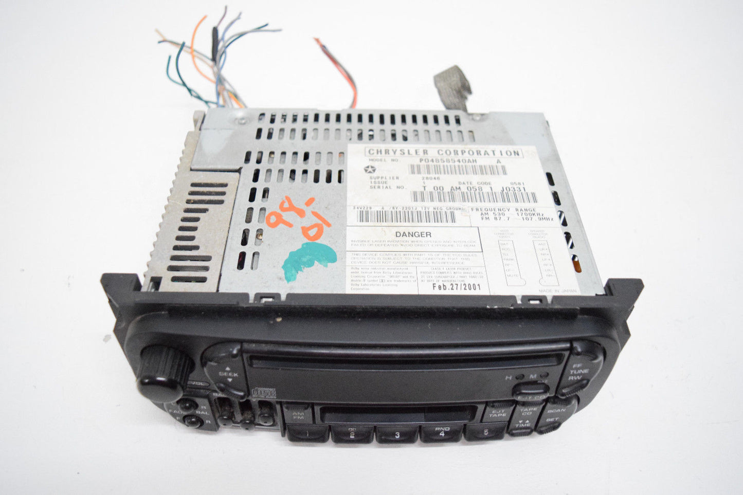98 99 00 01 CHRYSLER JEEP DODGE RADIO CD CASSETTE PLAYER OEM