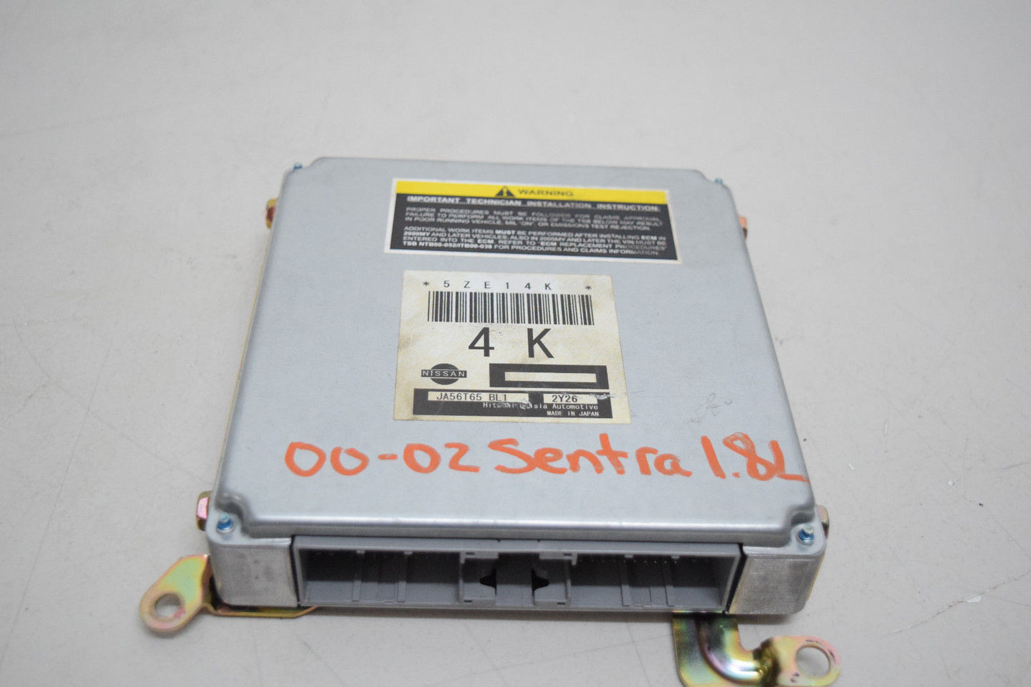 00 01 02 NISSAN SENTRA ECU ECM ENGINE CONTROL UNIT COMPUTER 5ZE14K
