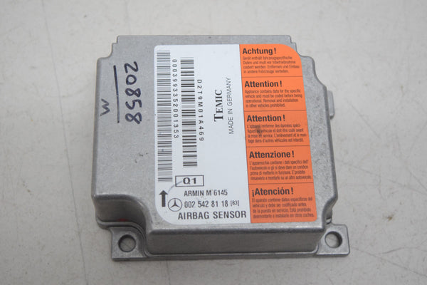 00 01 02 MERCEDES ML320 ML500 AIRBAG SRS CONTROL MODULE 0025428118