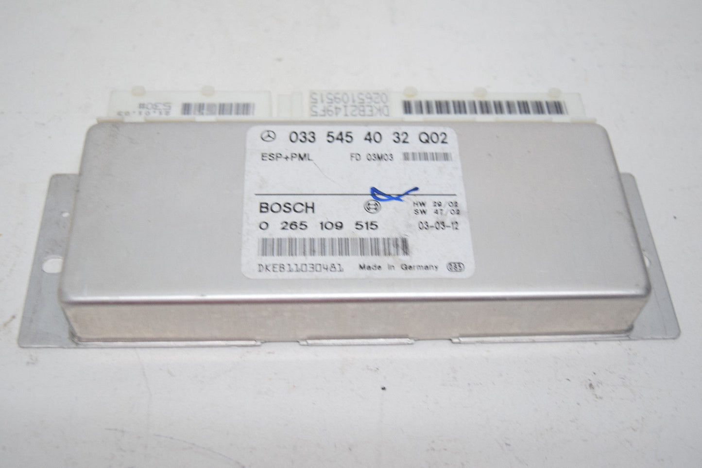03 04 MERCEDES SL500 S500 ESP ELECTRONIC STABILITY CONTROL MODULE 0335454032