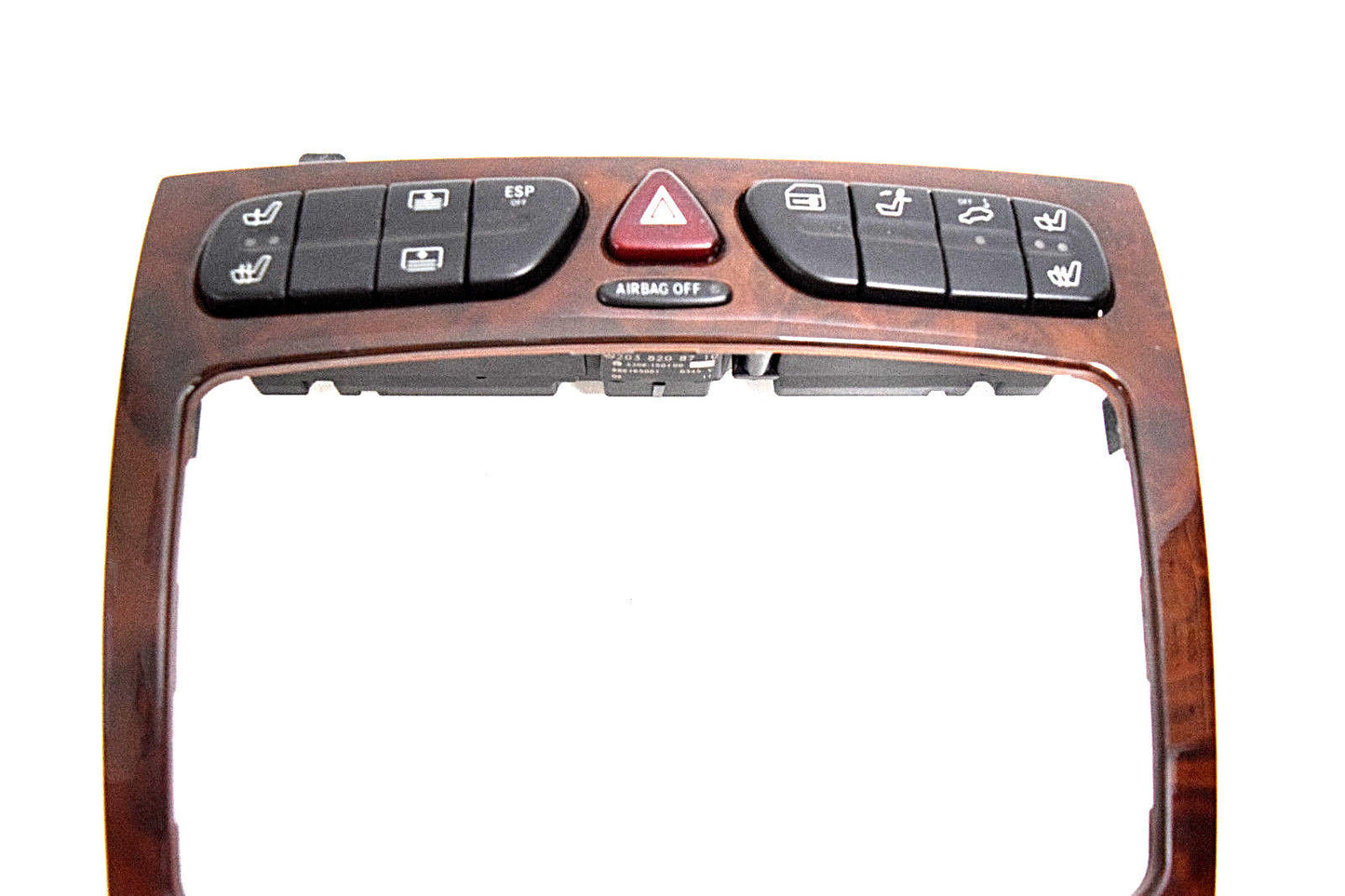 02 03 04 05 MERCEDES C230 DASH BEZEL CLIAMTE CONTROL DUEL DUAL WOOD GRAIN
