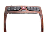 02 03 04 05 MERCEDES C230 DASH BEZEL CLIAMTE CONTROL DUEL DUAL WOOD GRAIN