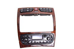 02 03 04 05 MERCEDES C230 DASH BEZEL CLIAMTE CONTROL DUEL DUAL WOOD GRAIN