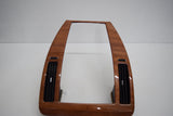 05 06 07 CADILLAC STS RADIO CLIMATE CONTROL DASH BEZEL LIGHT WOOD GRAIN OEM