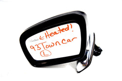 90 91 92 93 94 LINCOLN TOWNCAR LEFT DRIVER MIRROR CHROME OEM