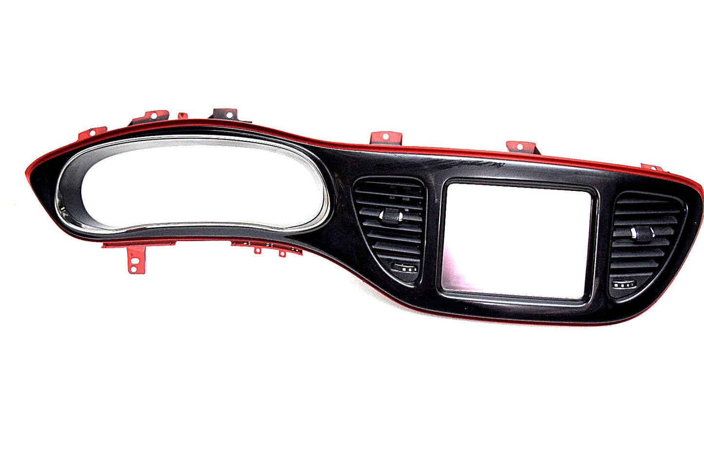 13 14 15 16 DODGE DART NAVIGATION SCREEN SPEEDOMETER DASH BEZEL BLACK RED TRIM