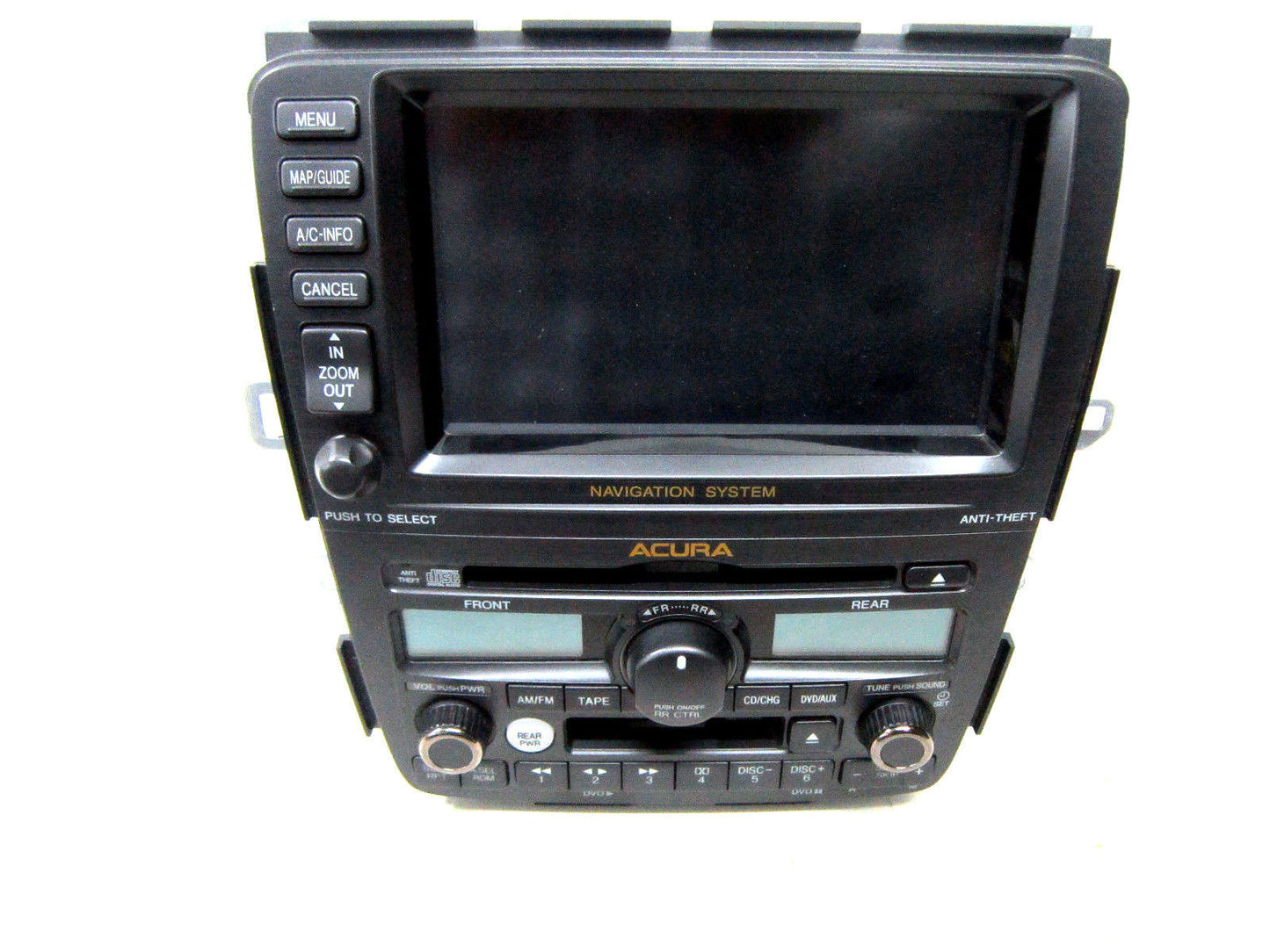 04 ACURA MDX NAVIGATION SCREEN RADIO CD CASSETTE PLAYER REAR DVD CONTROL