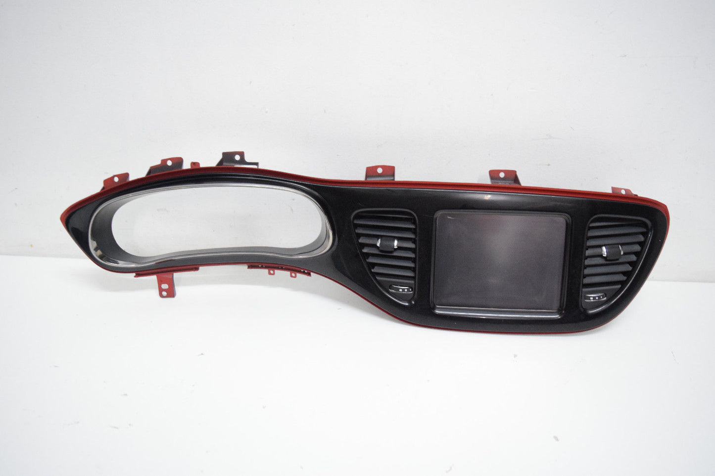 13 14 15 16 DODGE DART NAVIGATION SCREEN SPEEDOMETER DASH BEZEL BLACK RED TRIM