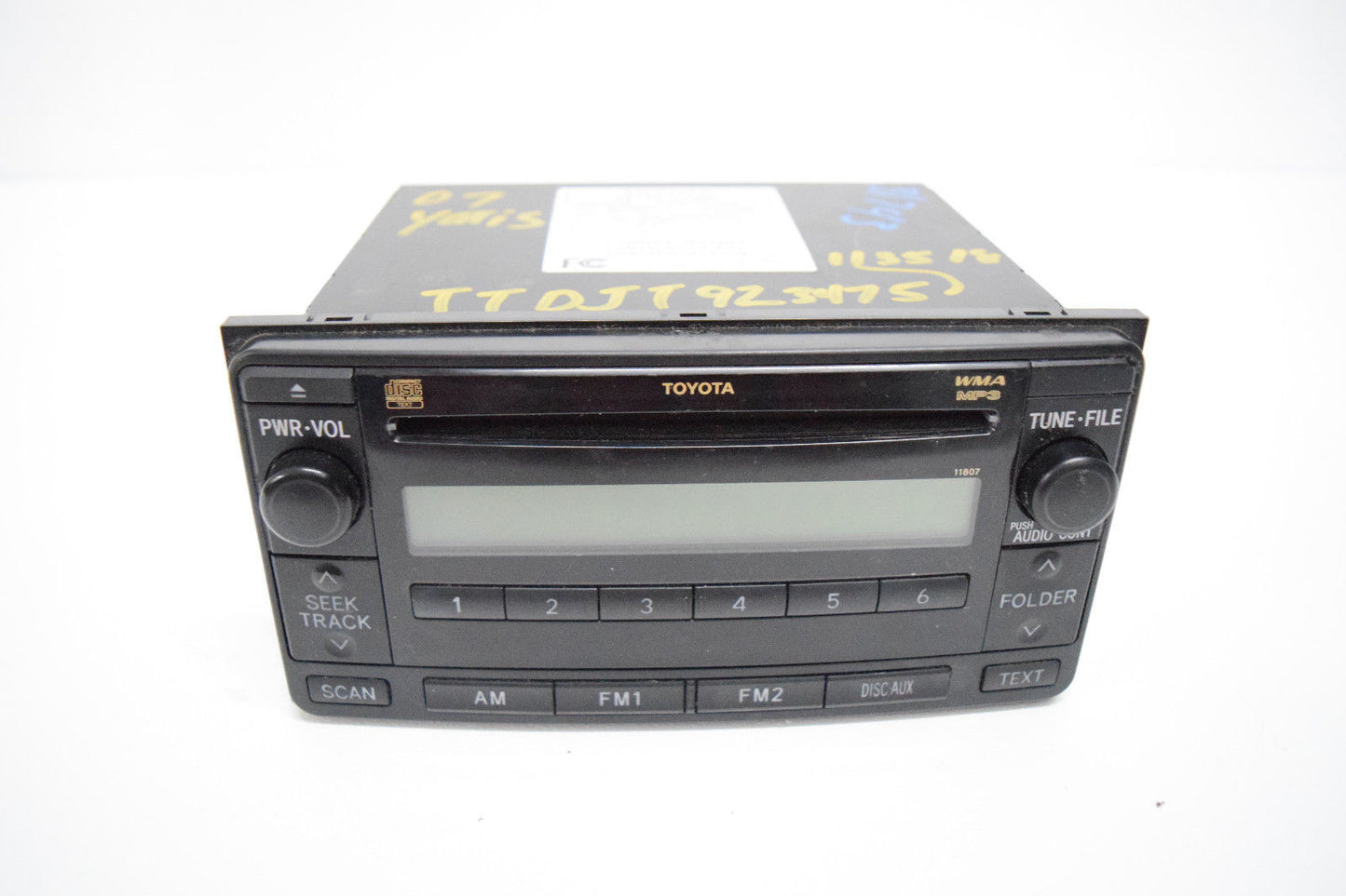 06 07 08 TOYOTA YARIS RADIO CD PLAYER OEM