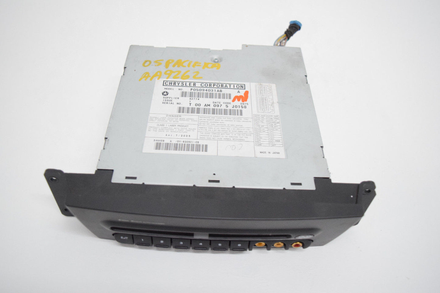 04 05 06 07 08 CHRYSLER PACIFICA 6 DISC DVD PLAYER OEM