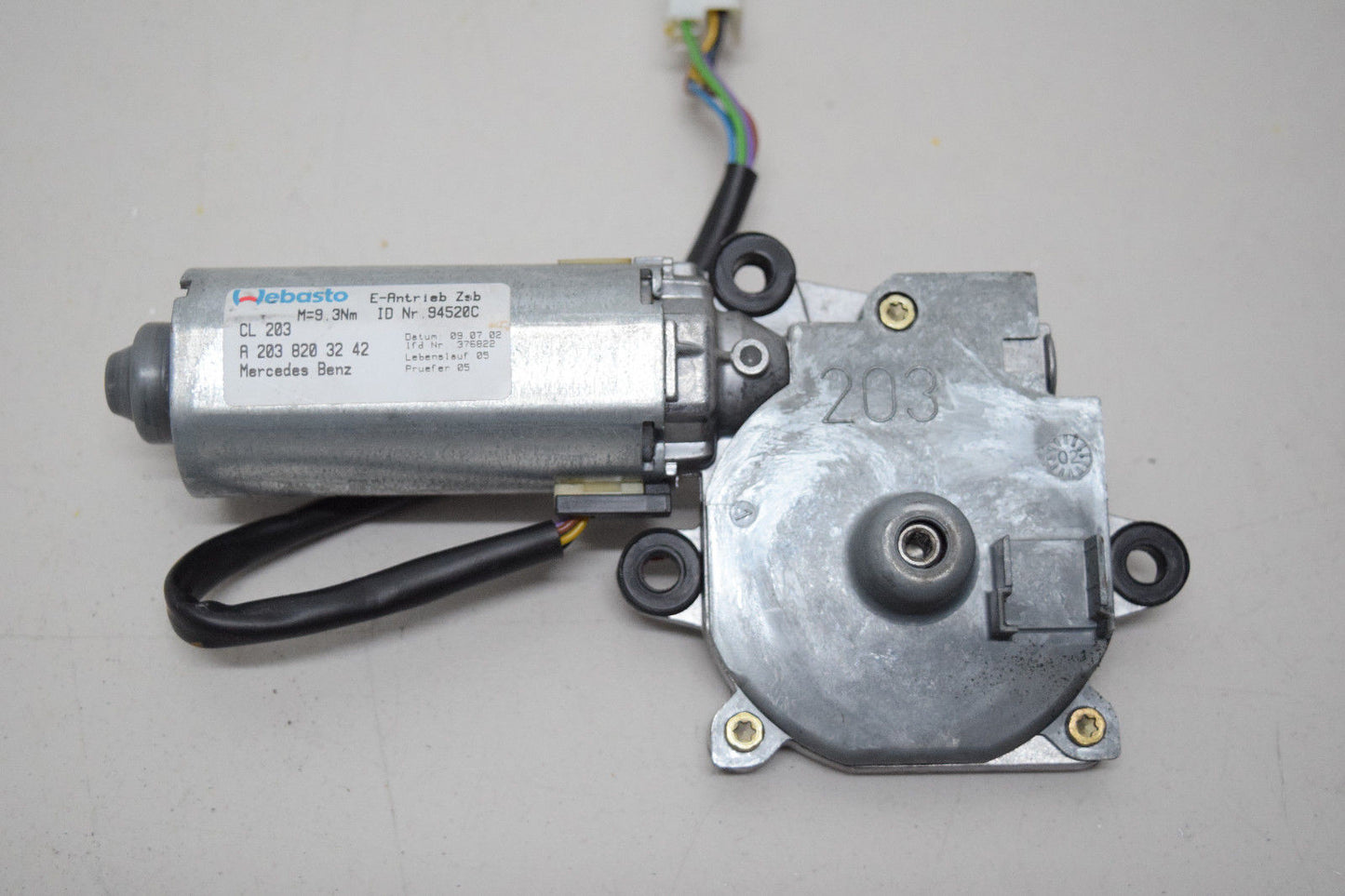 00 01 02 03 04 05 06 MERCEDES C230 E320 E350 E500 PANORAMIC  ROOF MOTOR OEM