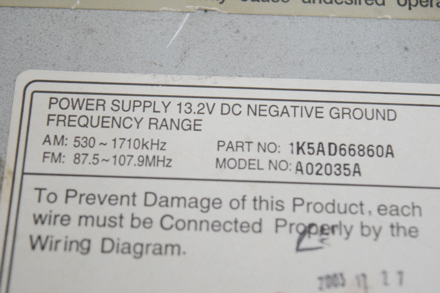 03 04 05 KIA SEDONA RADIO CD PLAYER OEM