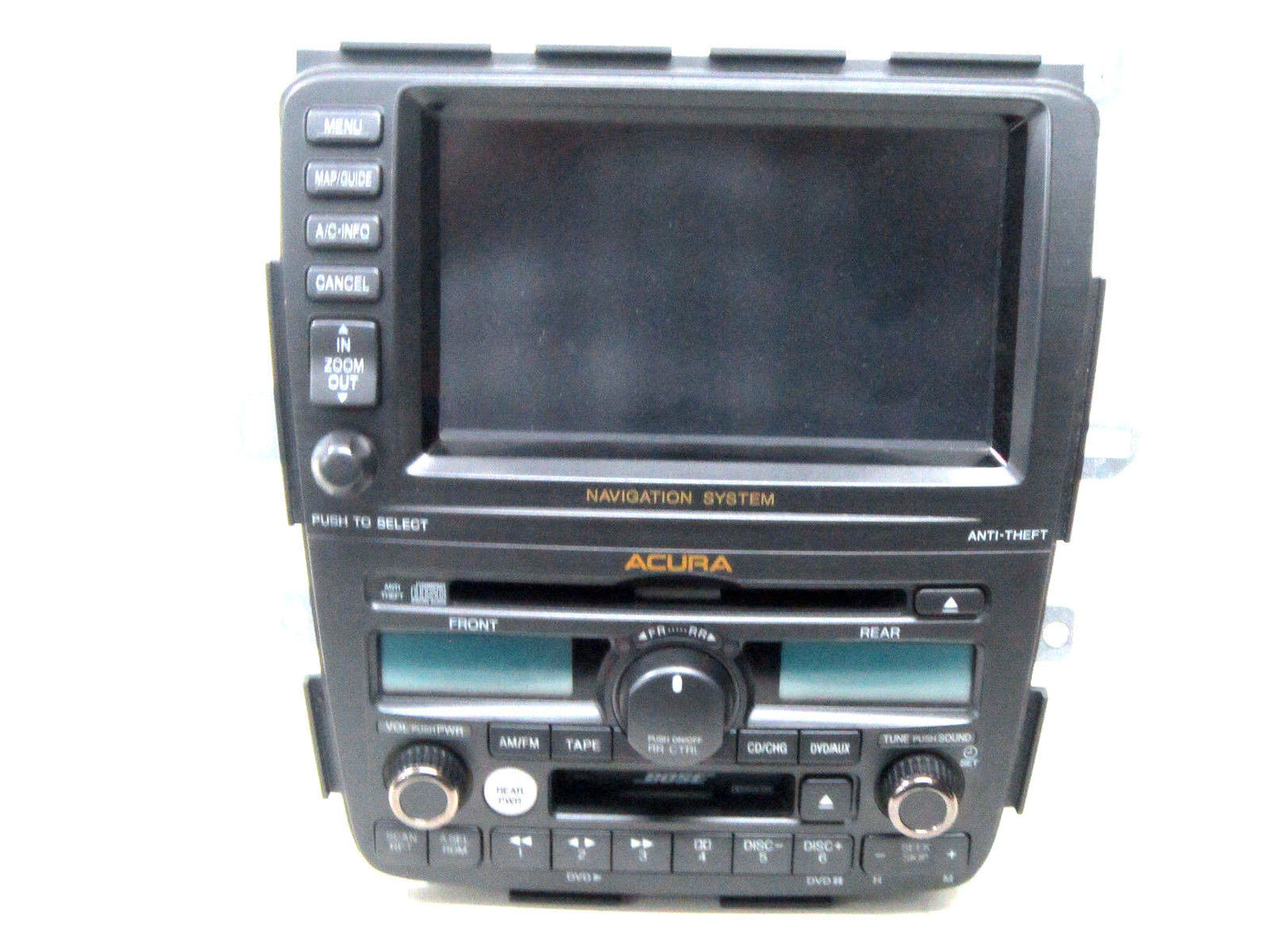 04 ACURA MDX NAVIGATION SCREEN RADIO CD CASSETTE PLAYER REAR DVD CONTROL