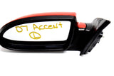 06 07 08 09 HYUNDAI ACCENT LEFT DRIVER SIDE VIEW MIRROR ORANGE BLACK TRIM