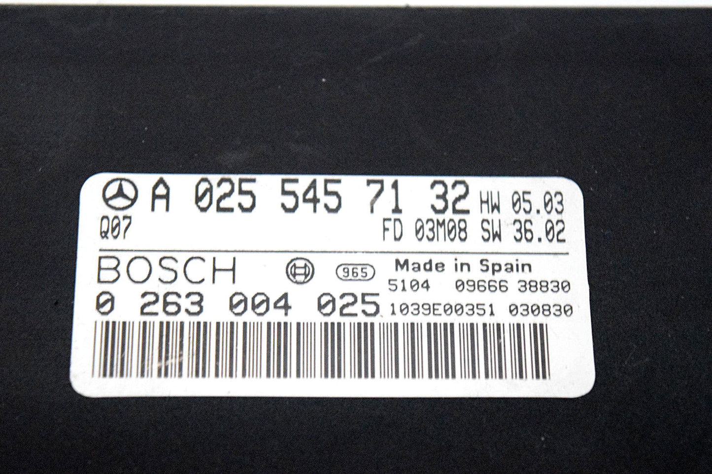 03 04 05 06 MERCEDES E320 E500 PARKTRONIC PARKING ASSIST MODULE A0255457132