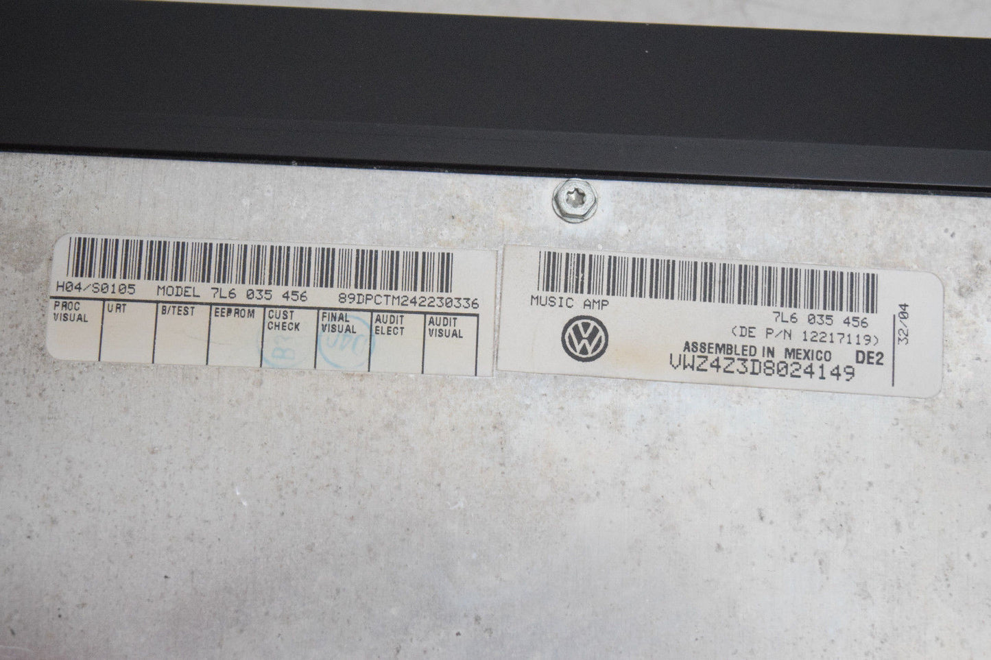 04 05 06 VW TOUAREG AUDIO AMP AMPLIFIER 7L6035456