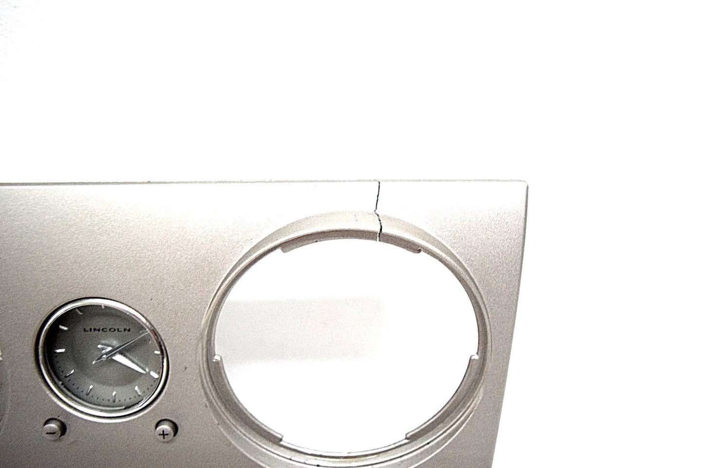 07 08 09 LINCOLN MKZ DOUBLE DIN NAVIGATION RADIO DASH BEZEL CLOCK CRACKED